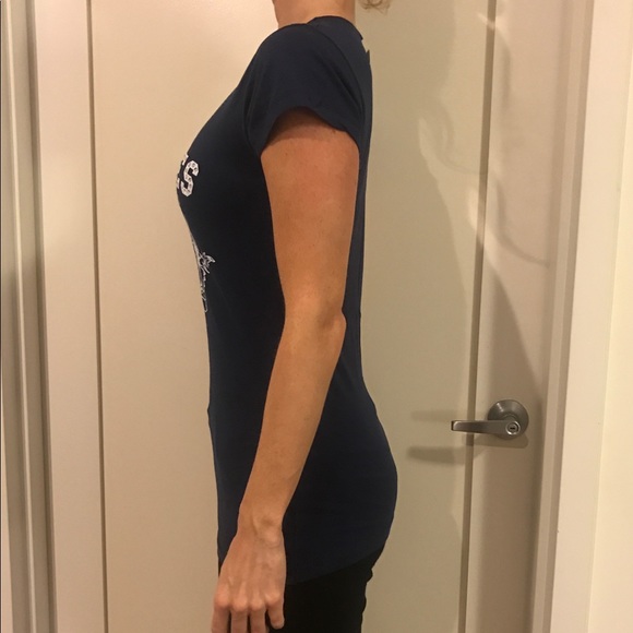 🇺🇸 NWT • MARINES NAVY BLUE RHINESTONE TSHIRT - Picture 2 of 5